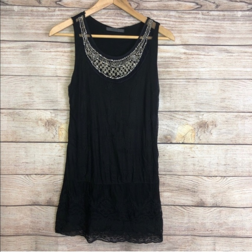 LF Beaded Little Black Dress xs